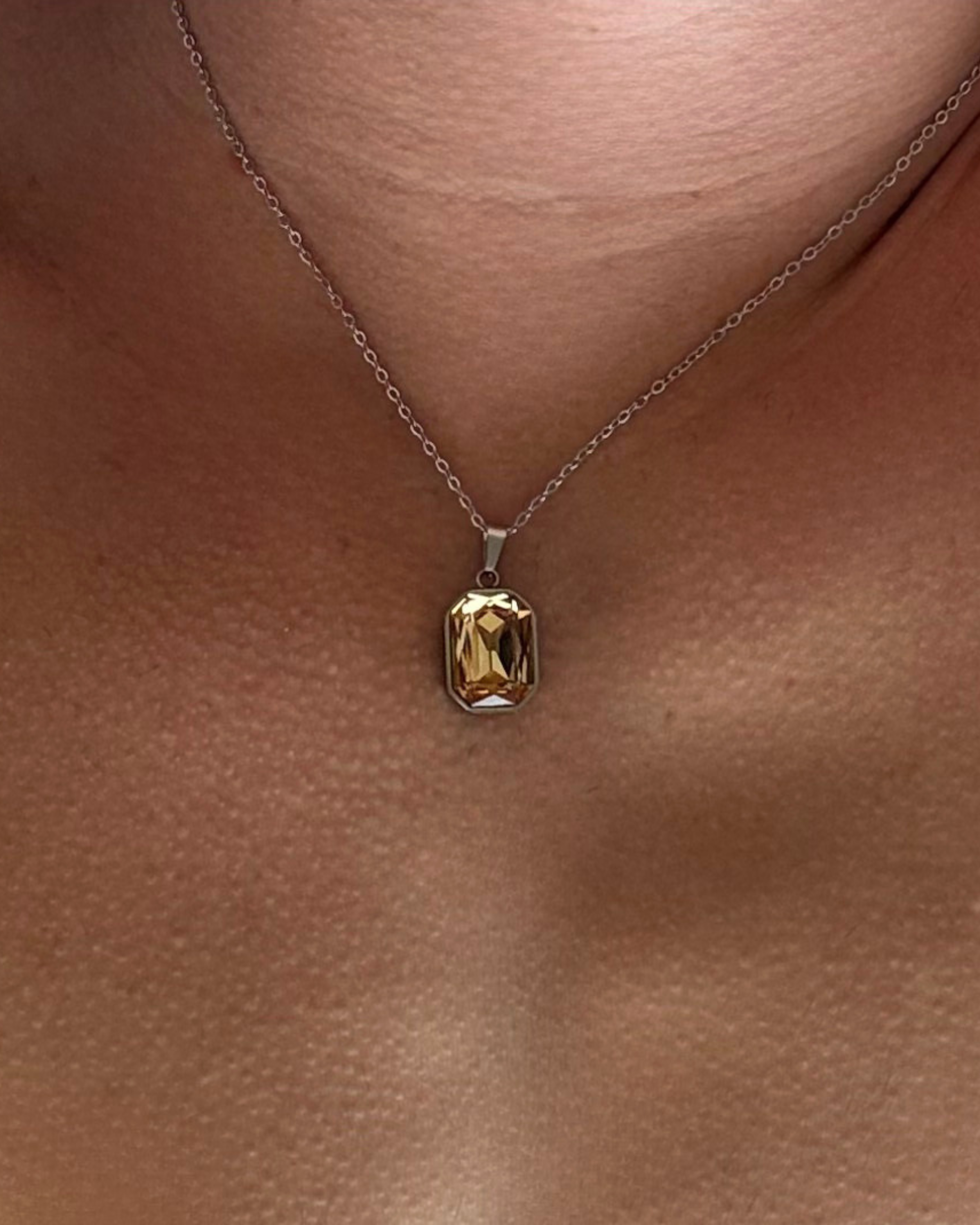 Amber Stone Necklace