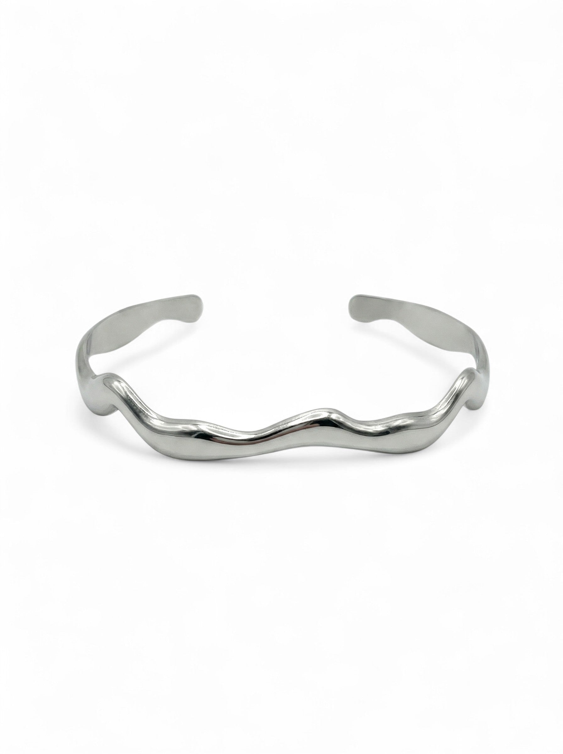 WELLEN-ARMREIF SILBER