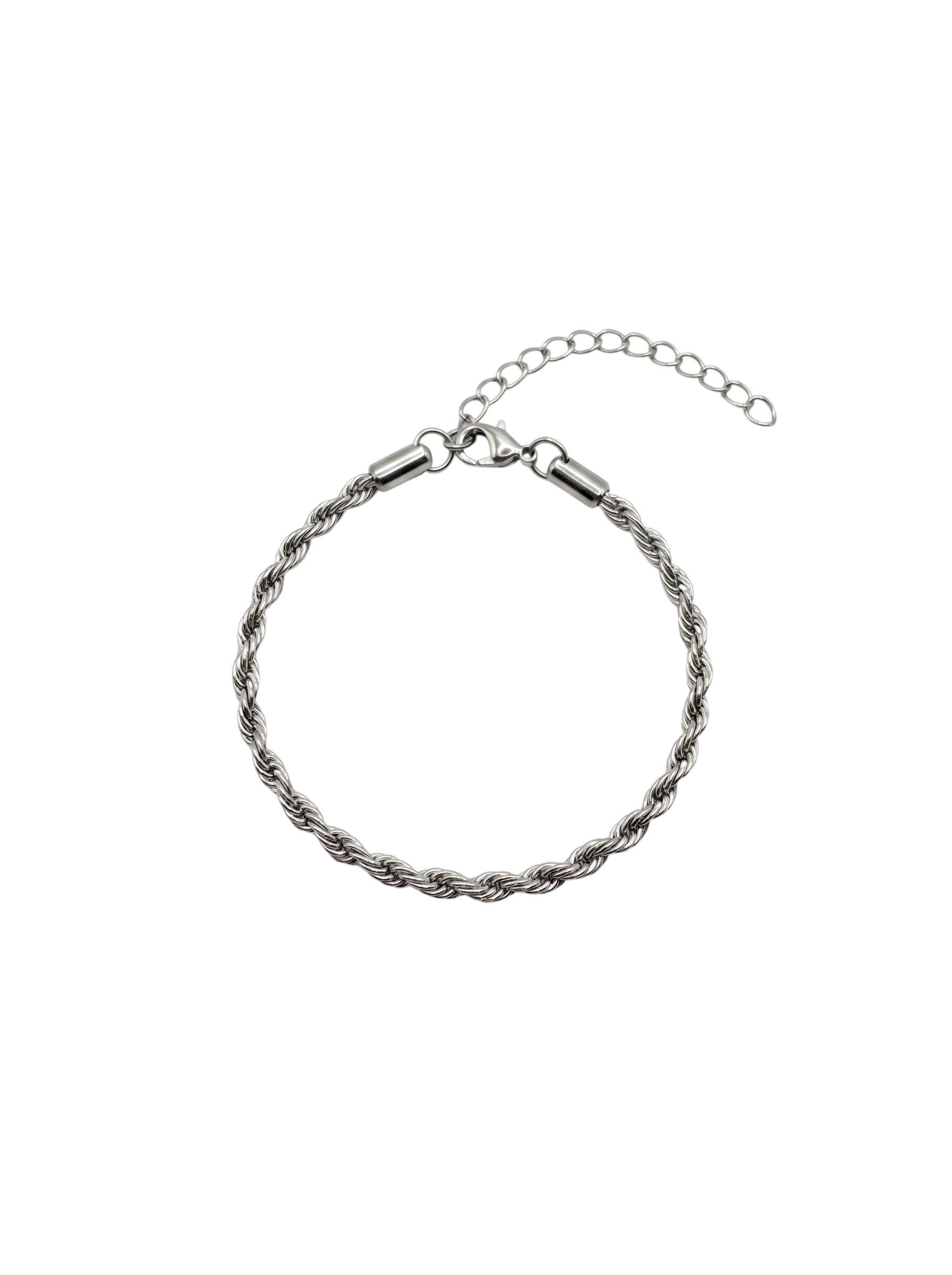 ROPE ARMBAND 2MM SILBER