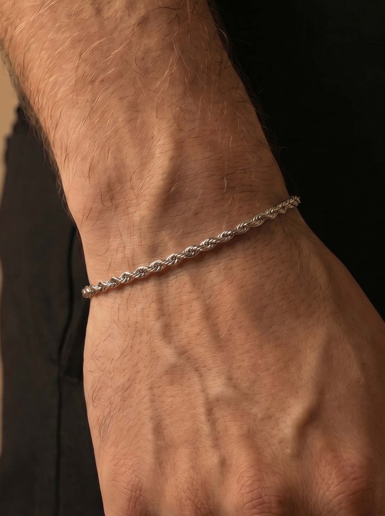 ROPE ARMBAND 2MM SILBER