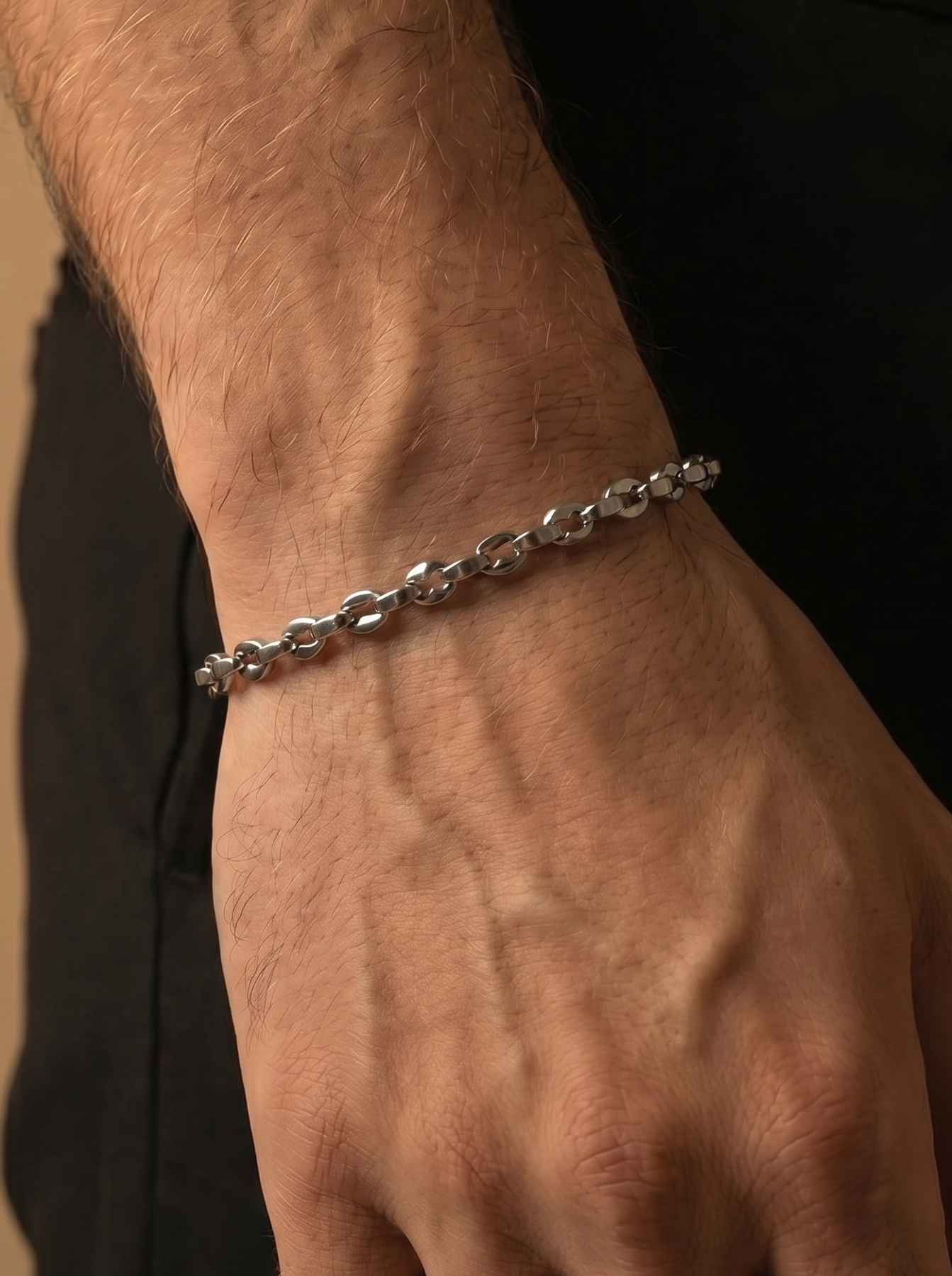 TOGGLE-ARMBAND SILBER