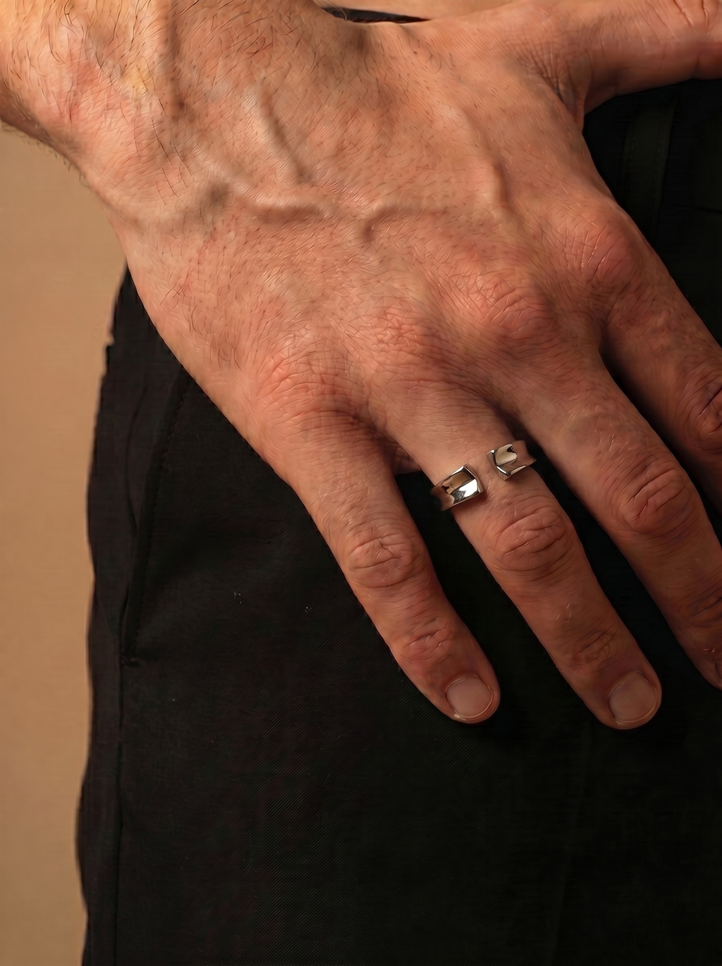 OFFENER RING SILBER