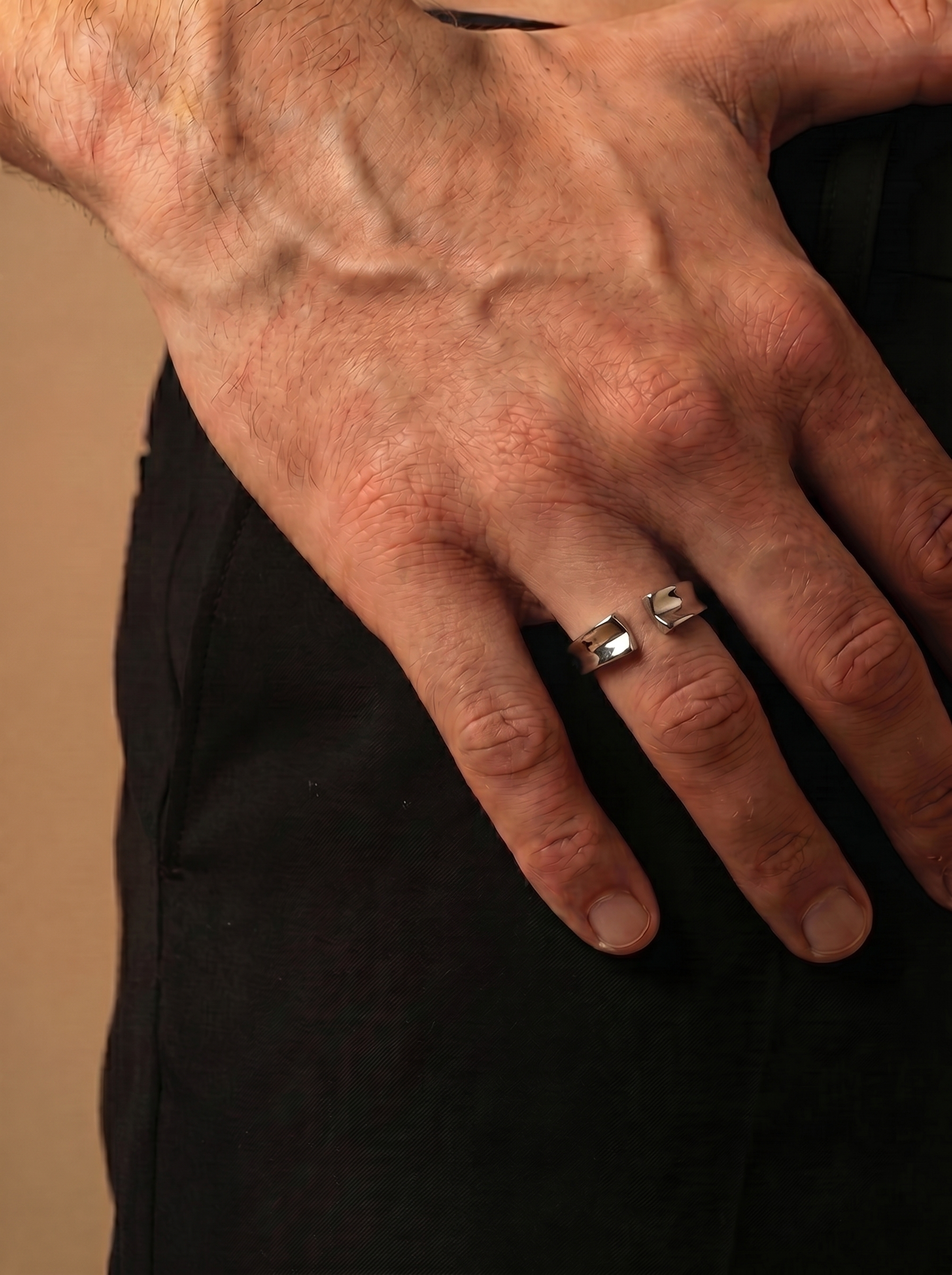 OFFENER RING SILBER