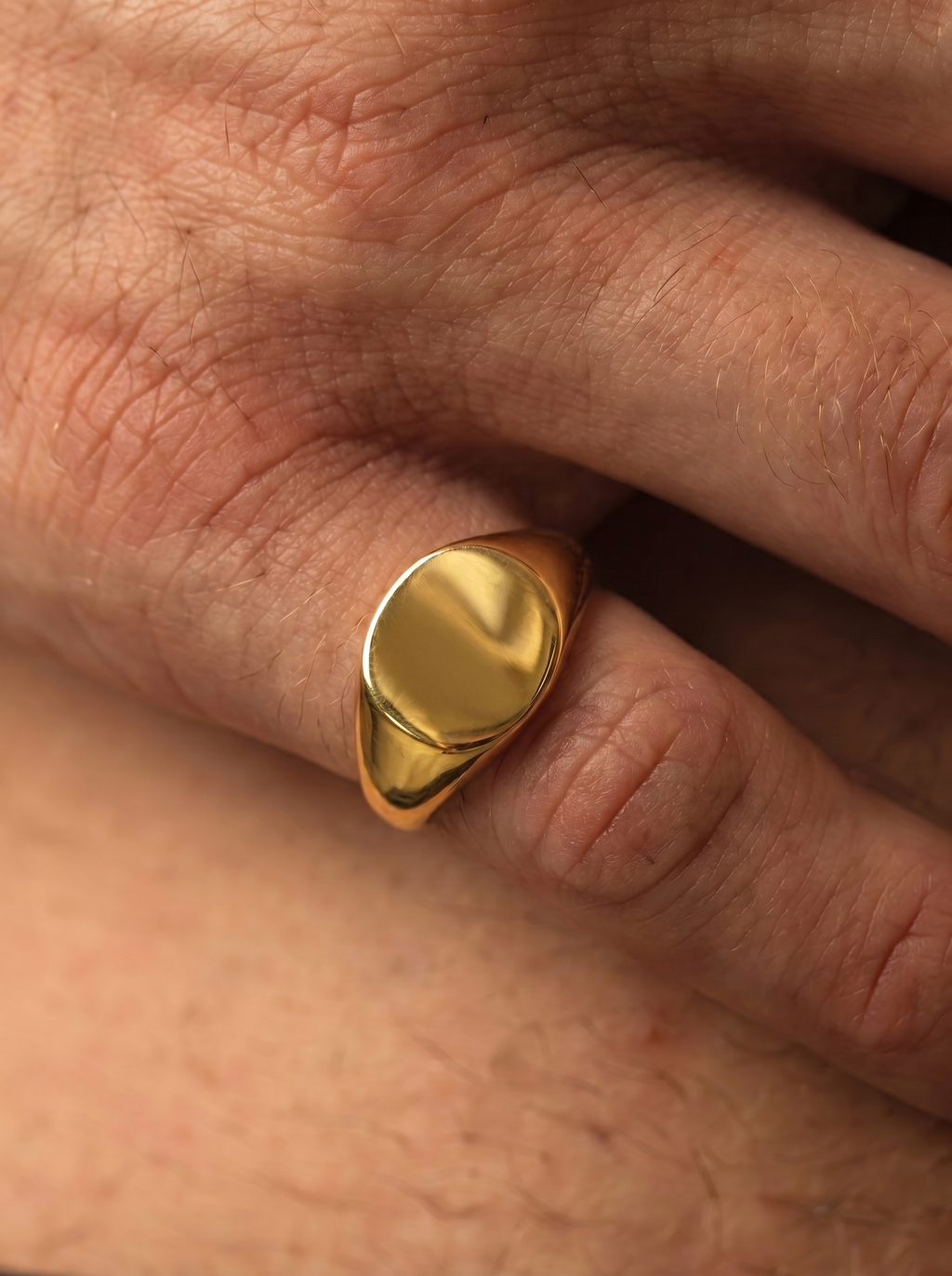 OVALER SIEGELRING GOLD