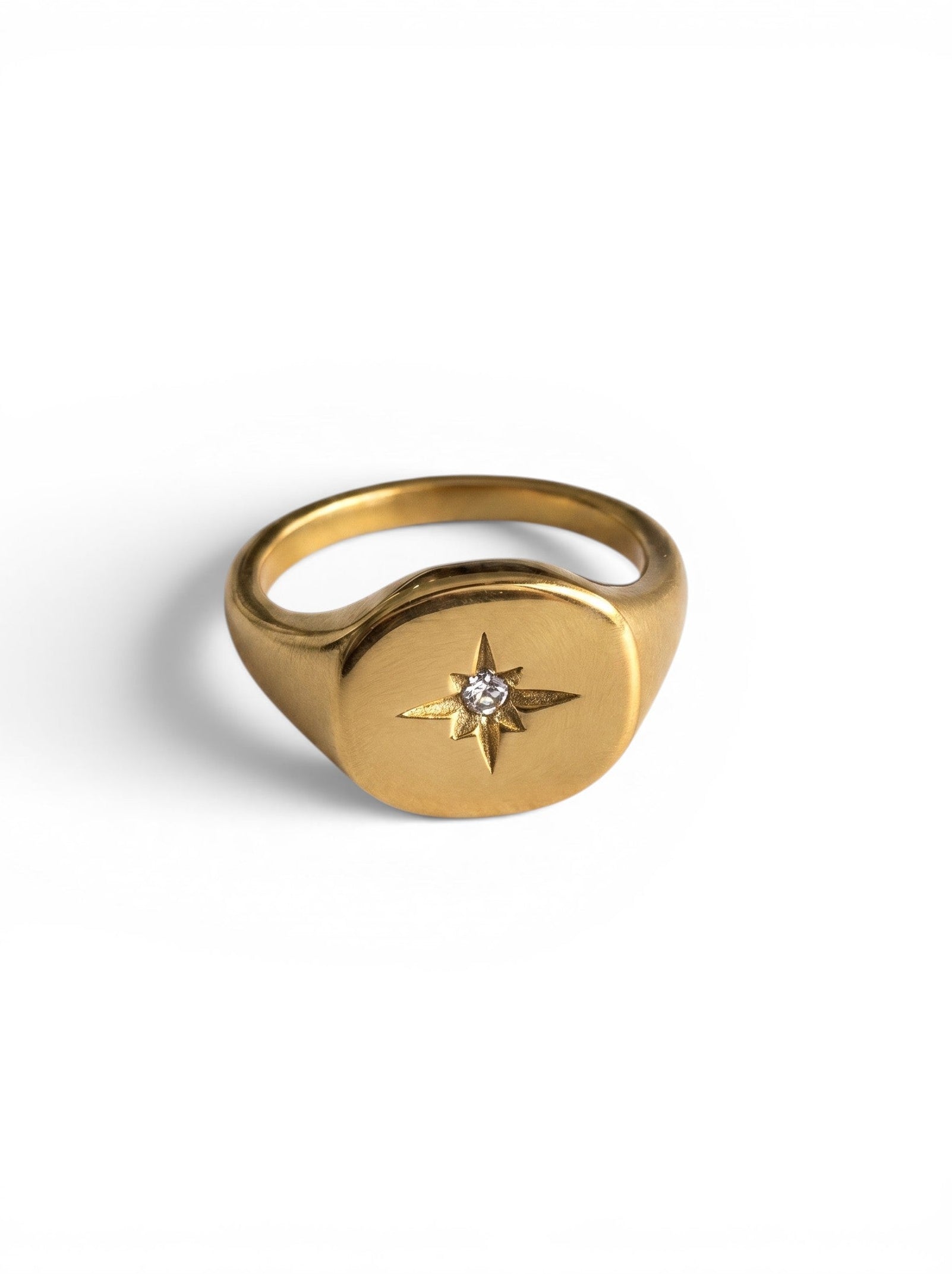 SIEGELRING MIT NORDSTERN GOLD