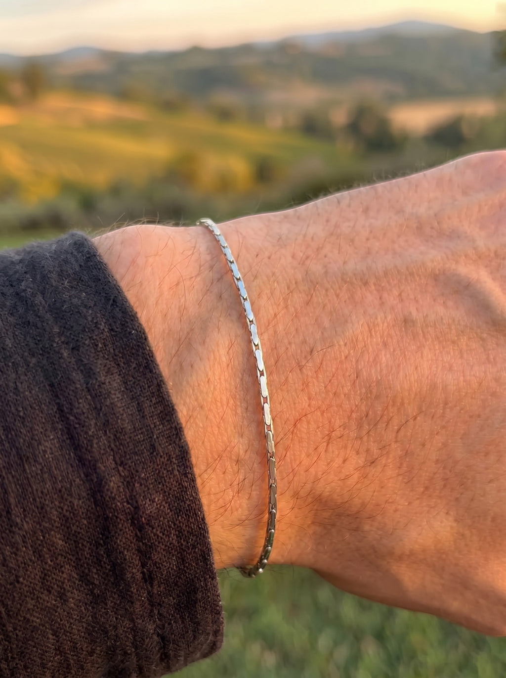 CABLE ARMBAND SILBER