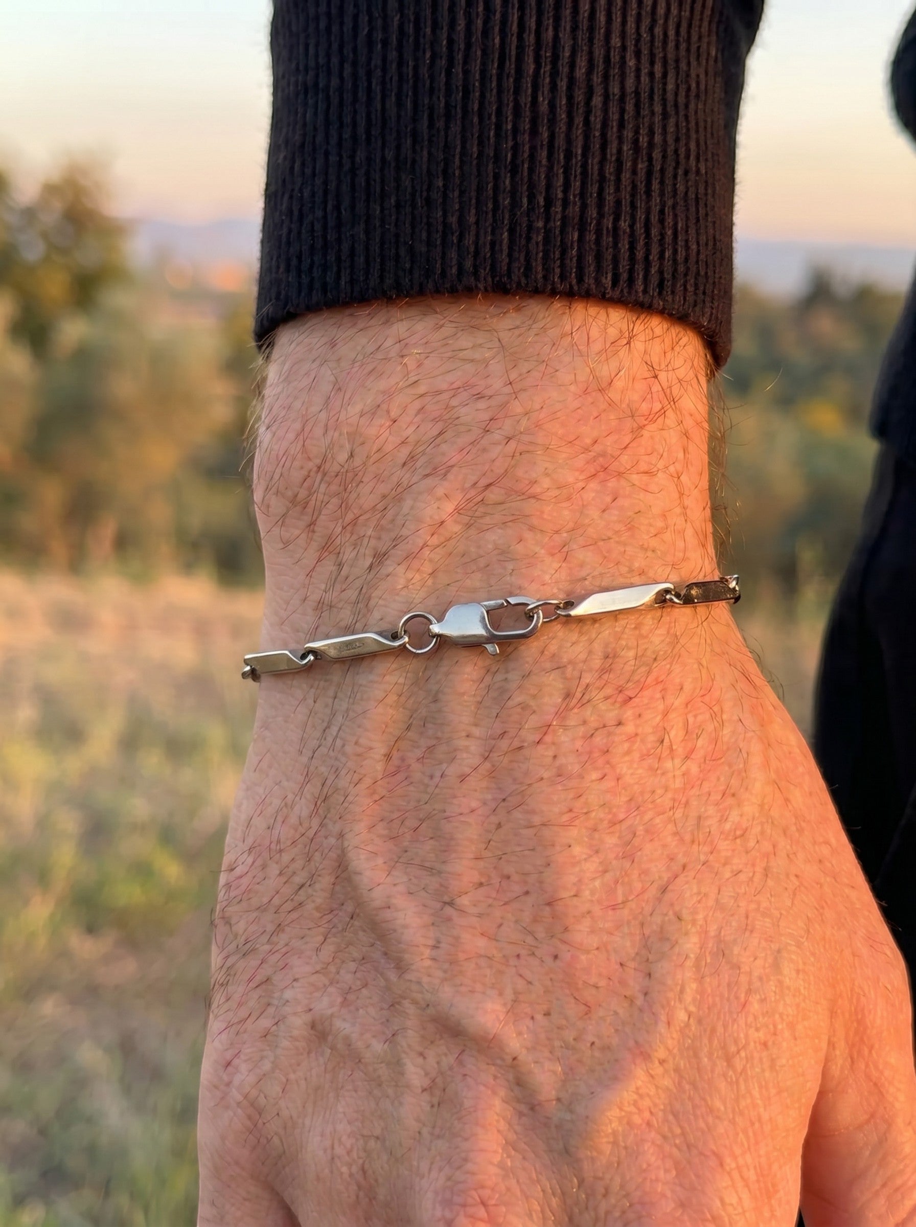 THIN LINK ARMBAND SILBER 4MM