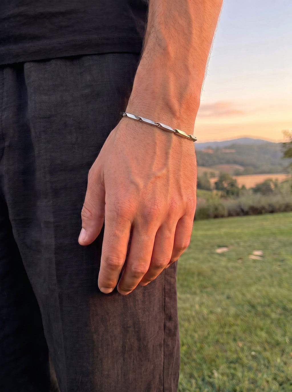THIN LINK ARMBAND SILBER 4MM