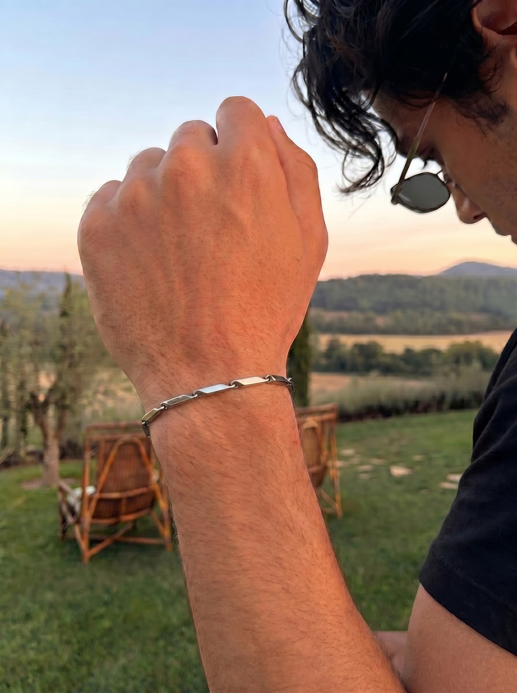 THIN LINK ARMBAND SILBER 4MM