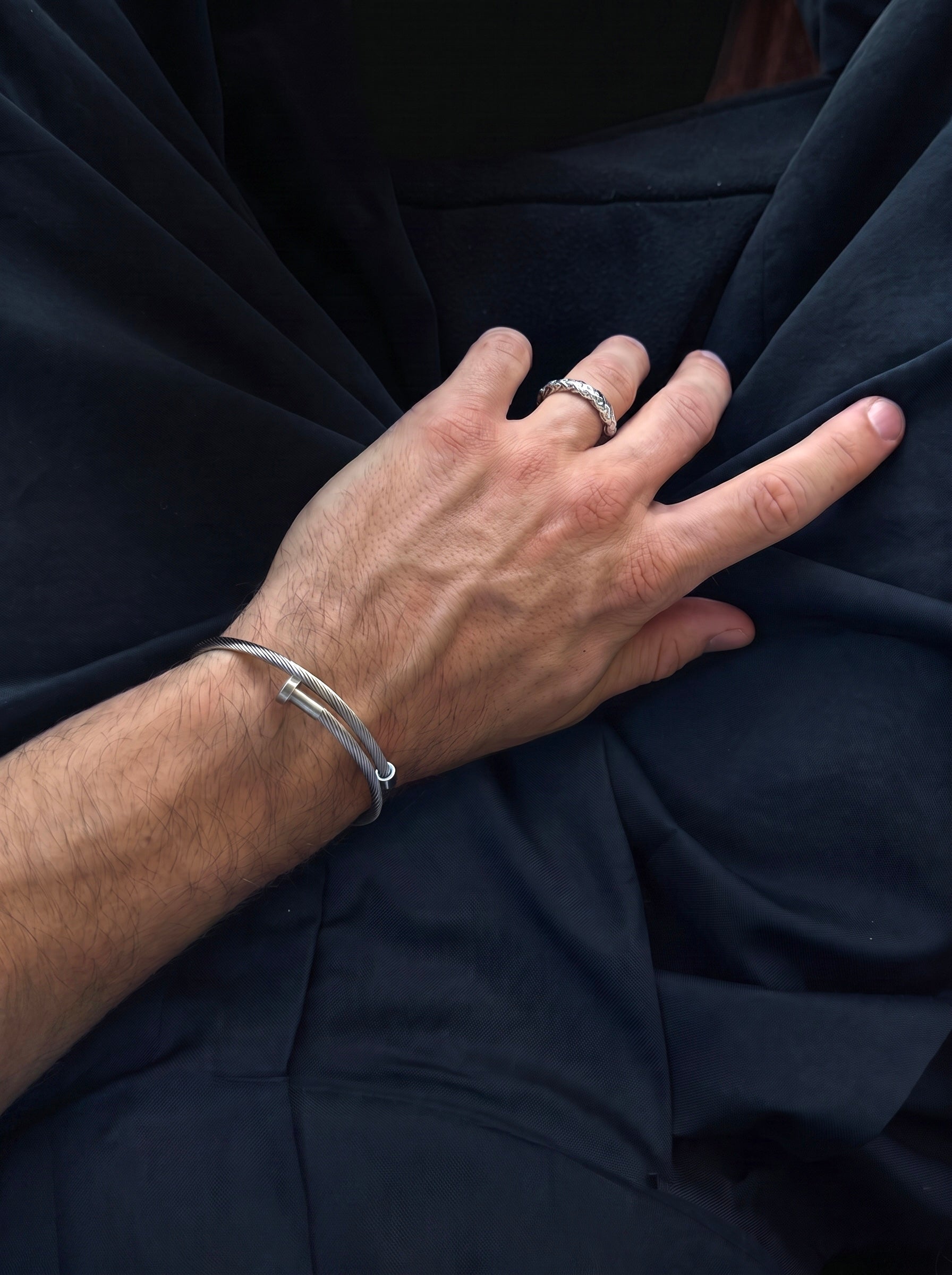 NAIL ARMREIF SILBER