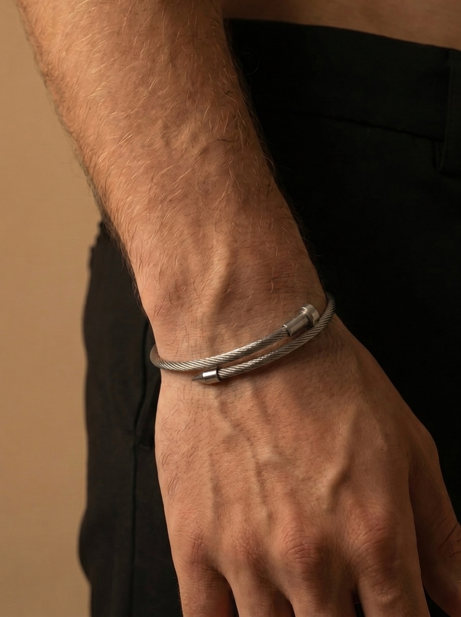 NAIL ARMREIF SILBER